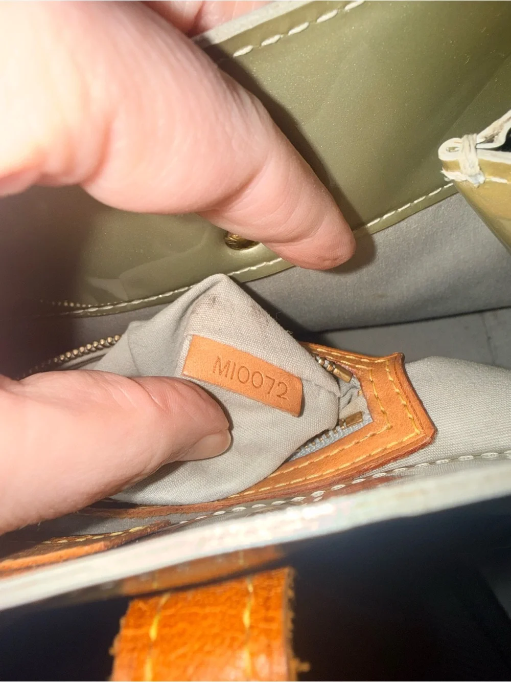 Louis Vuitton Monogram Vernis Reade PM Tote Sage Green Gris Vert